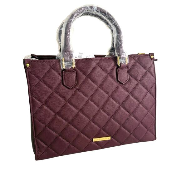 NWT Joy Mangano First class luxury leather quilted handbag wallet - Picture 2 of 11